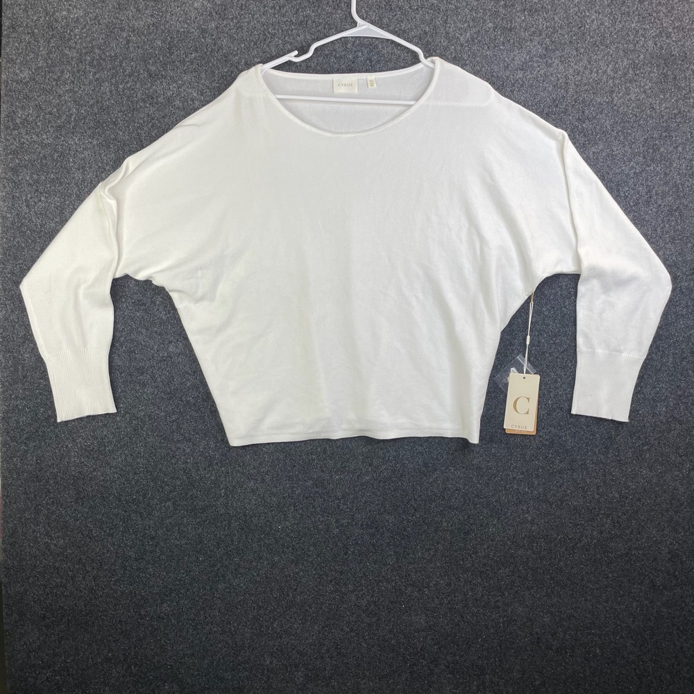 Cyrus New York Dolman Sleeve Knit Sweater Women's XL Bone White CV122006H